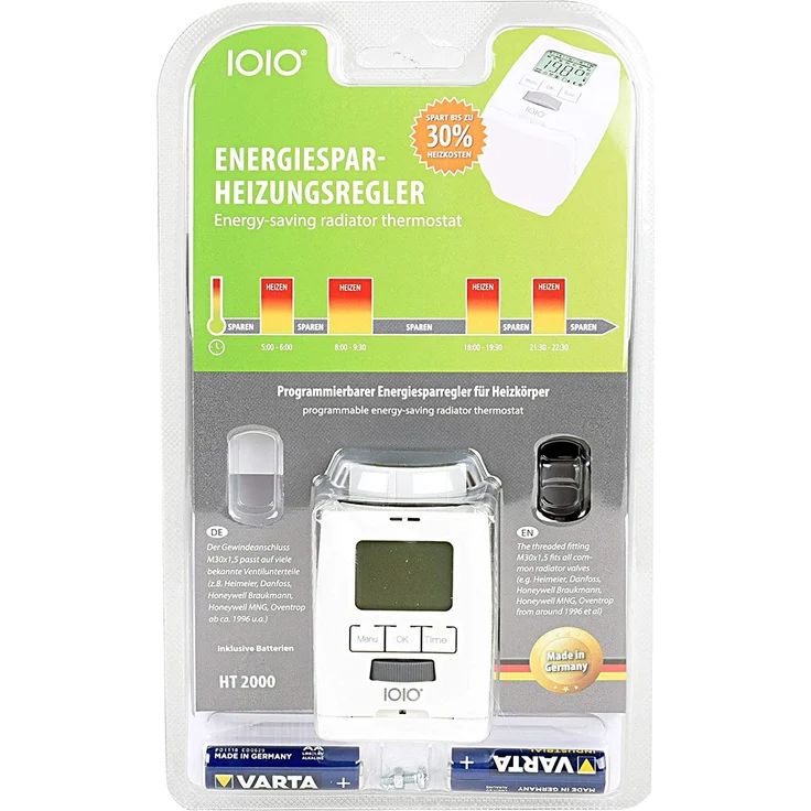 Olympia IOIO HT 2000 Elektronischer Heizkörperthermostat, 2 Stück, weiß (73032/2) – Bild 6