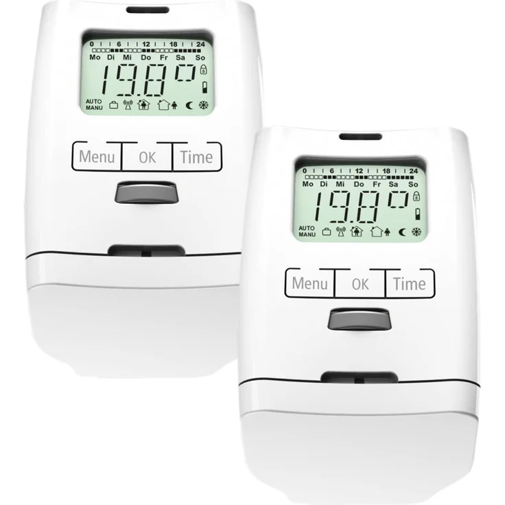 Olympia IOIO HT 2000 Elektronischer Heizkörperthermostat, 2 Stück, weiß (73032/2) – Bild 1