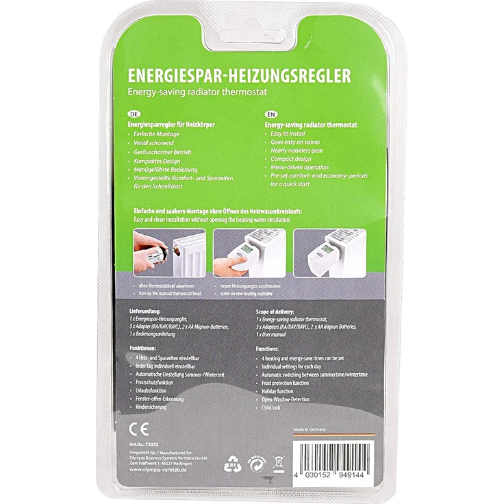 Olympia IOIO HT 2000 Elektronischer Heizkörperthermostat, 2 Stück, weiß (73032/2) – Bild 7