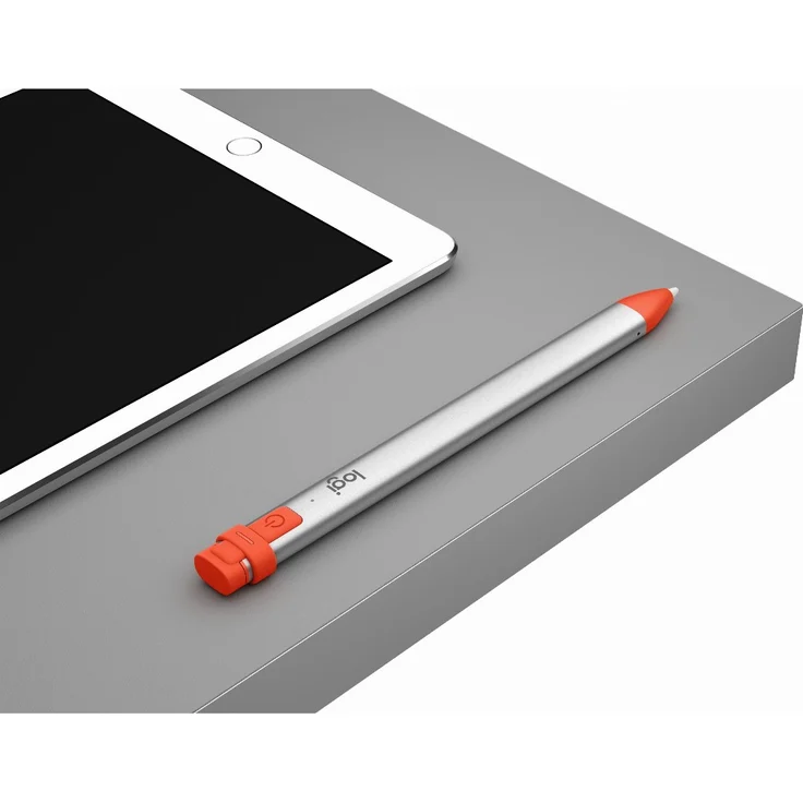Logitech Crayon Digitaler Zeichenstift, Pixelgenau, Für alle ab 2018 veröffentlichten iPads, Anmerkungen & Zeichnungen, Apple Pencil Technologie, Handballenerkennung, 1.2 m Sturzschutz - Grau-Orange – Bild 9