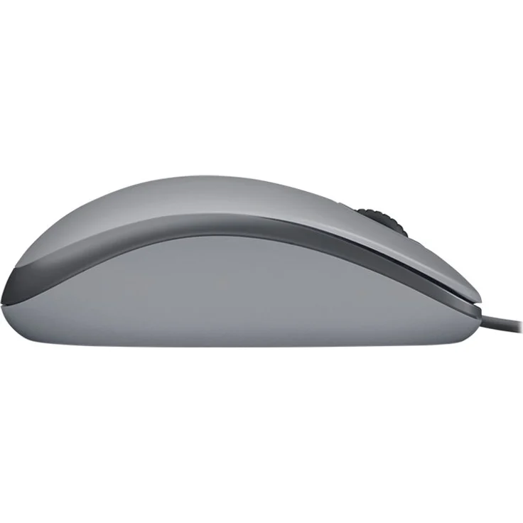 Logitech M110 Silent Maus mit Kabel, 1000 DPI Sensor, USB-Anschluss, 3 Tasten, Quiet-Mark Zertifiziert, Für Links- und Rechtshänder, PC-Mac - Grau – Bild 4