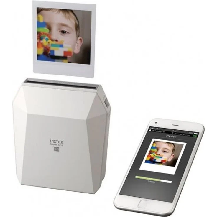 Fuijifilm Instax Share SP-3 Drucker (mit WiFi, geeignet für Sofortbildkamera) weiß – Bild 3