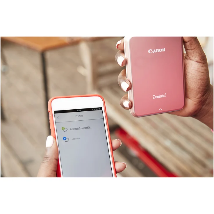 Canon Zoemini Mini Fotodrucker (Mini Fotodrucker, Bluetooth, 5 x 7,5cm Fotos, Akku, ZINK Druck tintenfrei, Sofortdruck, iOS, Android, Printapp, 160g, 314 x 400 dpi) roségold (3204C004) – Bild 12