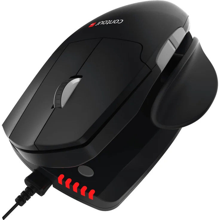 Contour Design Wired unimouse 2800DPI rechts schwarz – Maus (rechts, 2800 DPI, 453 g, Schwarz) – Bild 1