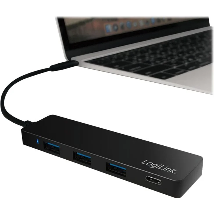 LogiLink UA0311 Slim USB 3.1-3.0 Hub für PC-Laptop Schwarz – Bild 2
