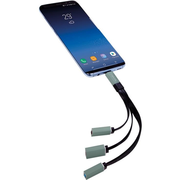 LogiLink UA0315 - USB-C (USB 3.1 Gen1 bis 5Gbps) Hub mit geradem Stecker auf 2X USB 2.0 (Typ A Buchse) + 1x USB 3.0 (Typ A Buchse), Anthrazit – Bild 5