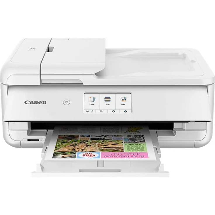 Canon PIXMA TS9551C Tinten-Multifunktionsgerät (Druck bis DIN A3, Drucken, Scannen, Kopieren, 5 Separate Tinten, WLAN, LAN, Print App, 2 Papierzuführungen) Weiss – Bild 3