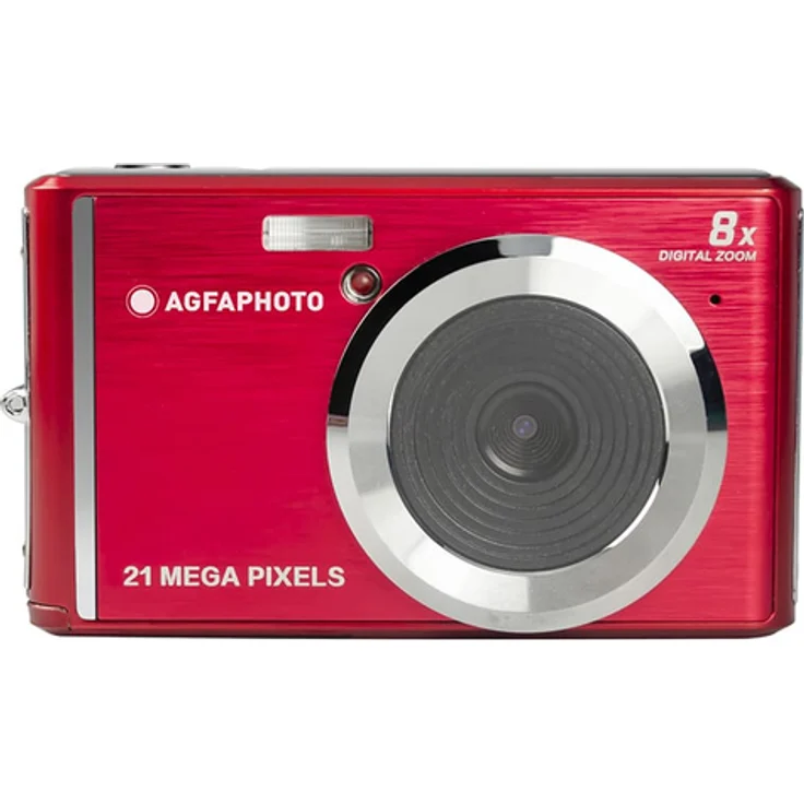 AGFA Photo – Kompakte Digitalkamera mit 21 Megapixel CMOS-Sensor, 8x Digitalzoom und LCD-Display Rot – Bild 3
