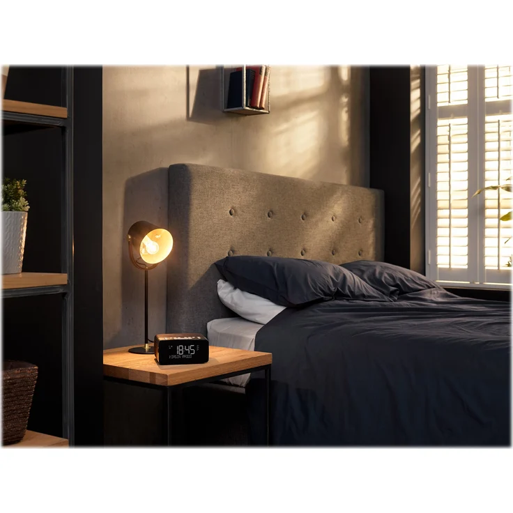 Pure Siesta Charge Radiowecker mit Ladepad (Digitalradio mit DAB-DAB+ Digital- und UKW-Radiowecker, Bluetooth, USB, AUX, drahtlose Handy-Ladestation, 40 Senderspeicherplätze), Graphite – Bild 7