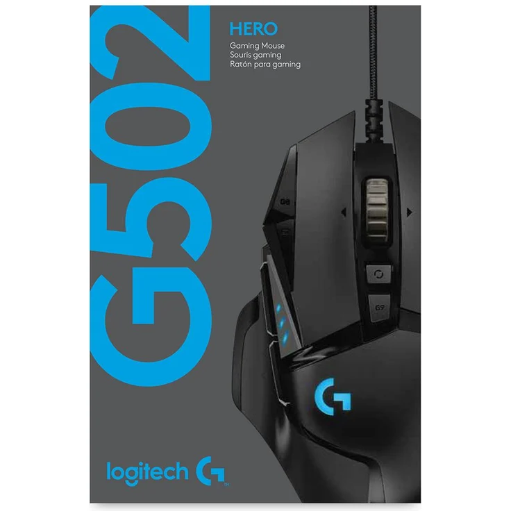Logitech G502 Hero High-Performance Gaming Maus, Hero 16000 DPI Optischer Sensor, RGB-Beleuchtung, Gewichtstuning, 11 Programmierbare Tasten, Benutzerdefinierte Spielprofile, EU Version, Schwarz – Bild 9