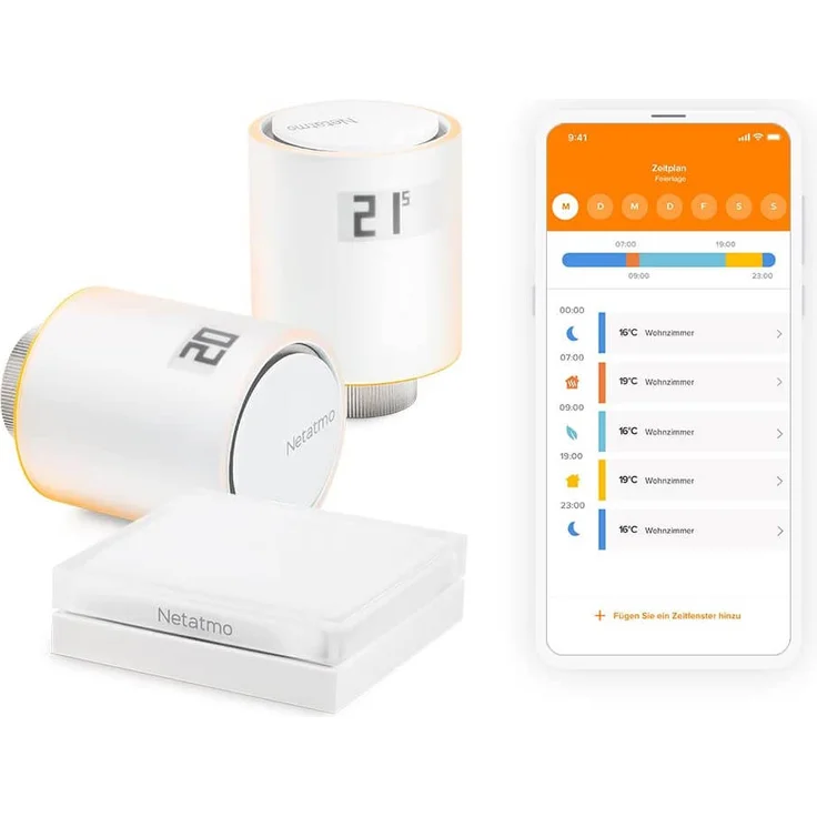 Netatmo Smarte Wlan Heizkörperthermostate Starterpaket Zur Steuerung von Heizkörpern (ohne eigene Heizungsanlage), NVP-DE – Bild 4