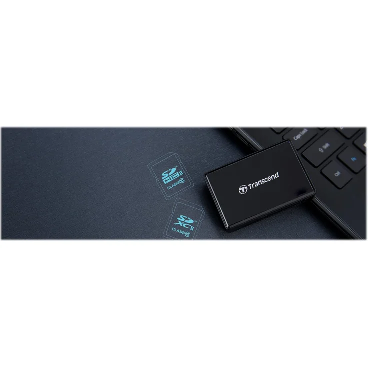 Transcend USB 3.1 Gen 1 kompakter schwarzer Multifunktionskartenleser für UHS-I & UHS-II SD-, microSD- und CompactFlash (CF) Speicherkarten TS-RDF9K2 – Bild 4