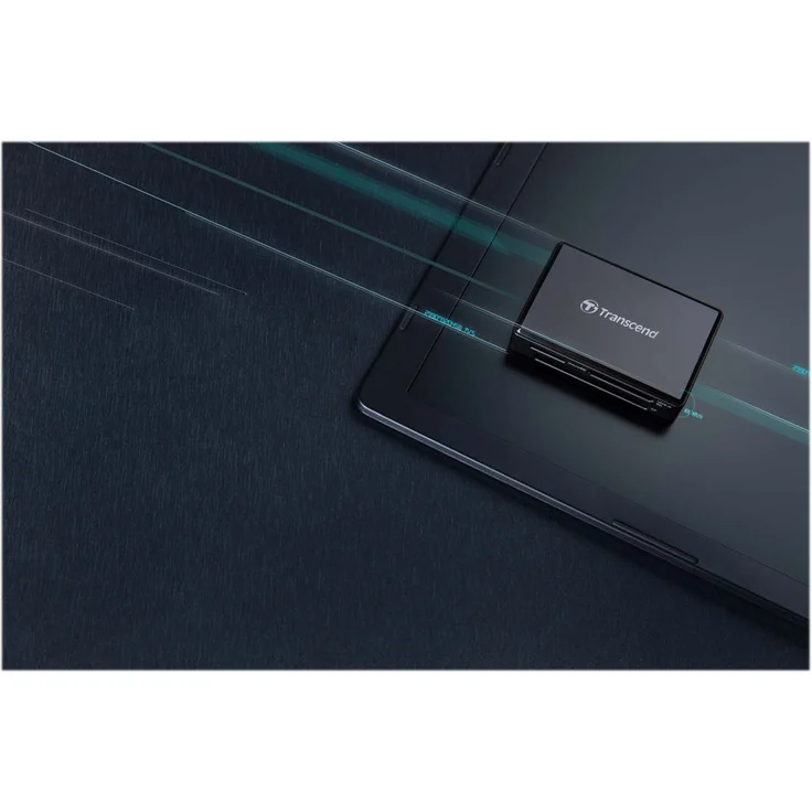 Transcend USB 3.1 Gen 1 kompakter schwarzer Multifunktionskartenleser für UHS-I & UHS-II SD-, microSD- und CompactFlash (CF) Speicherkarten TS-RDF9K2 – Bild 3
