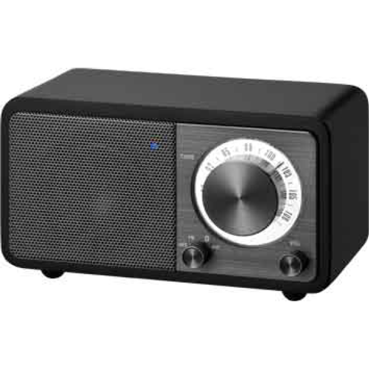 Sangean WR-7 tragbares Desktop-Radio (FM-RDS-Tuner, Bluetooth, AUX-In, integrierter Lautsprecher, Akkubetrieben(aufladbar)) , Matt-Schwarz – Bild 2