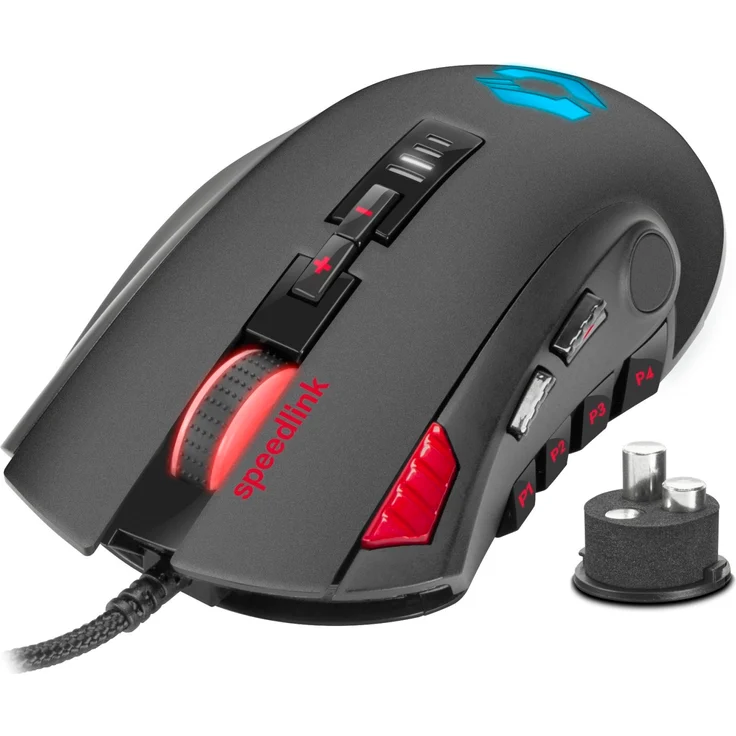 Speedlink TARIOS RGB Gaming Mouse - USB Maus mit RGB Beleuchtung für Büro-Home Office (12 programmierbare Tasten - mit dpi-Schalter bis zu 24000 dpi) für PC-Notebook-Laptop, schwarz – Bild 2