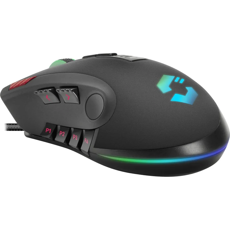 Speedlink TARIOS RGB Gaming Mouse - USB Maus mit RGB Beleuchtung für Büro-Home Office (12 programmierbare Tasten - mit dpi-Schalter bis zu 24000 dpi) für PC-Notebook-Laptop, schwarz – Bild 6