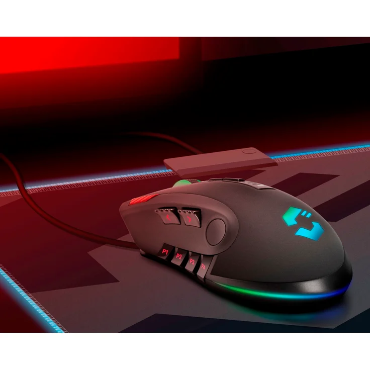 Speedlink TARIOS RGB Gaming Mouse - USB Maus mit RGB Beleuchtung für Büro-Home Office (12 programmierbare Tasten - mit dpi-Schalter bis zu 24000 dpi) für PC-Notebook-Laptop, schwarz – Bild 8