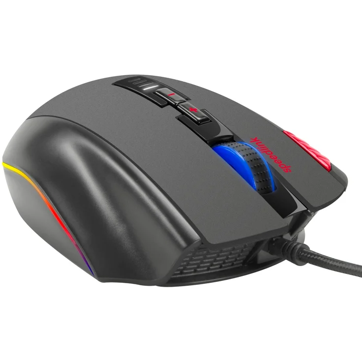 Speedlink TARIOS RGB Gaming Mouse - USB Maus mit RGB Beleuchtung für Büro-Home Office (12 programmierbare Tasten - mit dpi-Schalter bis zu 24000 dpi) für PC-Notebook-Laptop, schwarz – Bild 4