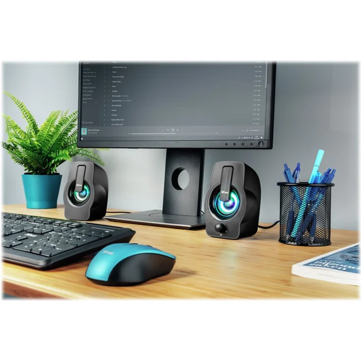 Trust Gemi 2.0 USB Lautsprecher Set (RGB, 12 Watt, USB-Stromversorgung, für PC und Laptop) schwarz – Bild 5