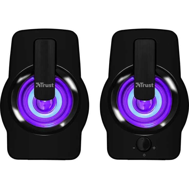Trust Gemi 2.0 USB Lautsprecher Set (RGB, 12 Watt, USB-Stromversorgung, für PC und Laptop) schwarz – Bild 2