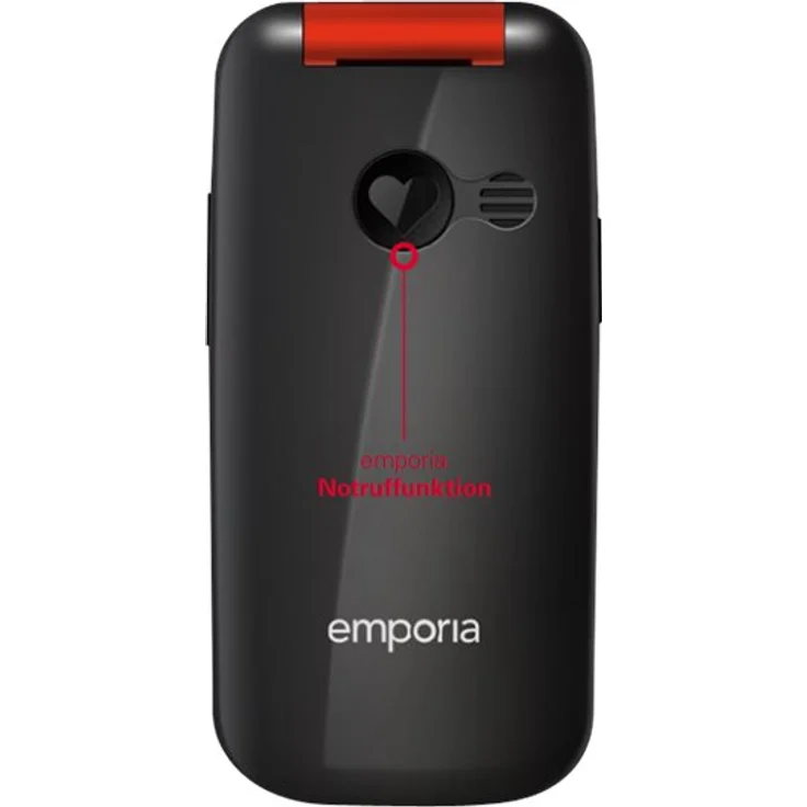 Emporia ONE V200_001 Einfach zu bedienendes Klappenhandy mit 2MP Kamera, Schwarz-Rot – Bild 4