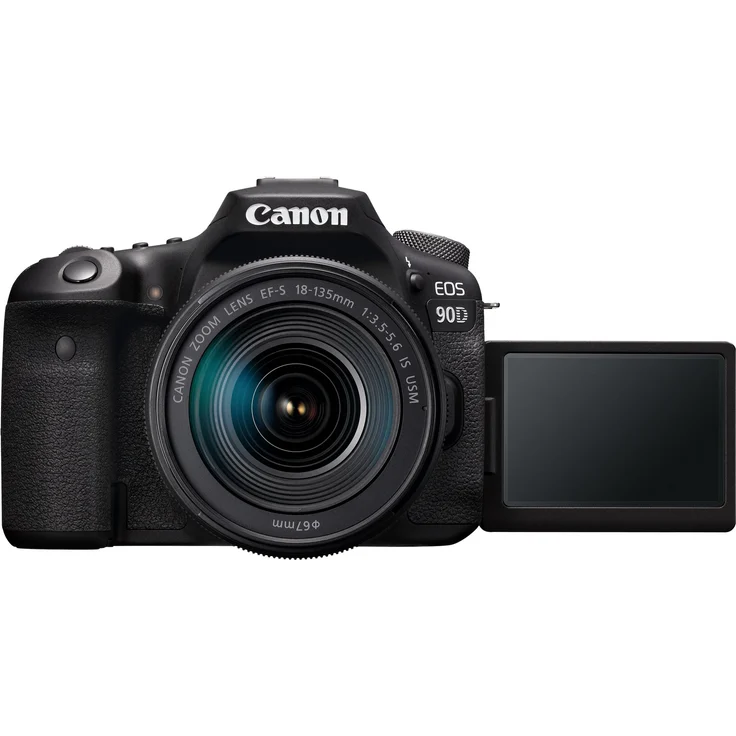 Canon EOS 90D Spiegelreflexkamera (32,5 MP, 7,7 cm (3 Zoll) Vari-Angle Touch LCD, APS-C Sensor, 4K, Full-HD, WLAN, Bluetooth) mit Objektiv EF-S 18-135mm F3.5-5.6 IS USM schwarz – Bild 5