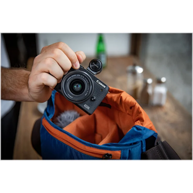 Canon EOS M6 Mark II Systemkamera (32,5 Megapixel, 7,5 cm (3,0 Zoll), Touchscreen LCD, Display, Digic 8, 4K Video, WLAN, Bluetooth) Gehäuse mit Objektiv EF-M 15-45mm F3.5-6.3 IS STM Kit schwarz – Bild 11