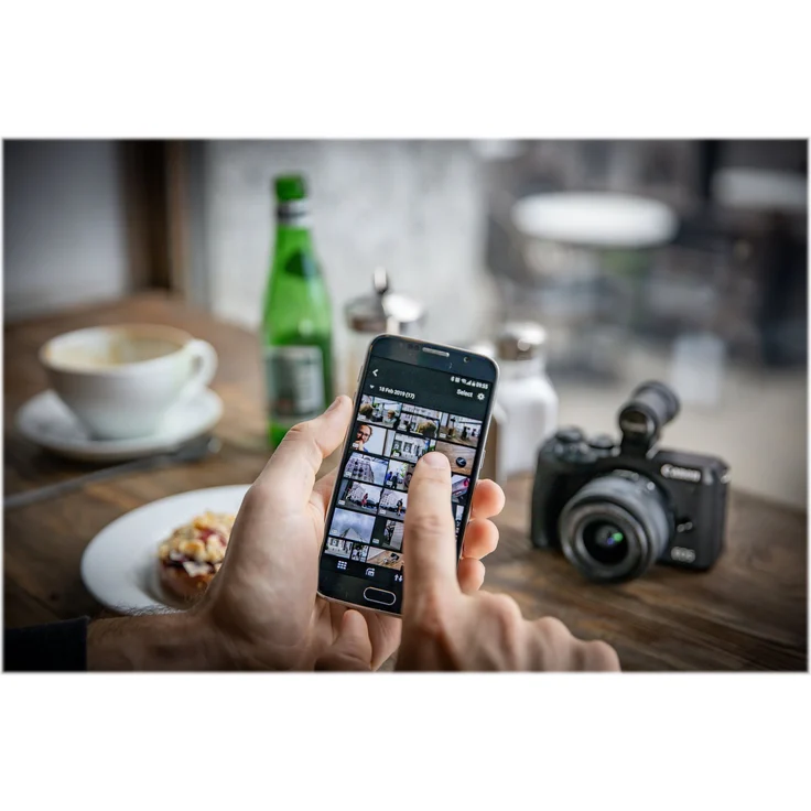 Canon EOS M6 Mark II Systemkamera (32,5 Megapixel, 7,5 cm (3,0 Zoll), Touchscreen LCD, Display, Digic 8, 4K Video, WLAN, Bluetooth) Gehäuse mit Objektiv EF-M 15-45mm F3.5-6.3 IS STM Kit schwarz – Bild 3