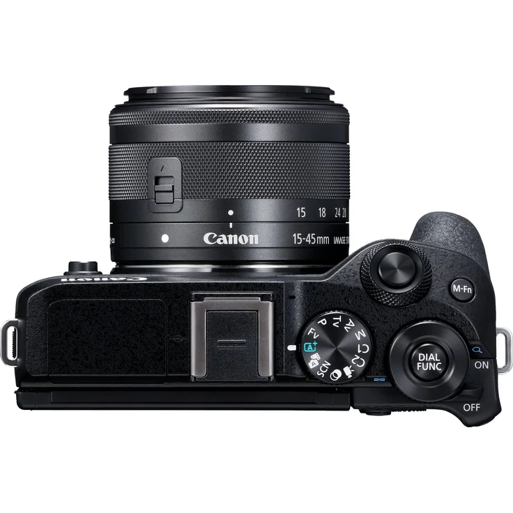 Canon EOS M6 Mark II Systemkamera (32,5 Megapixel, 7,5 cm (3,0 Zoll), Touchscreen LCD, Display, Digic 8, 4K Video, WLAN, Bluetooth) Gehäuse mit Objektiv EF-M 15-45mm F3.5-6.3 IS STM Kit schwarz – Bild 6