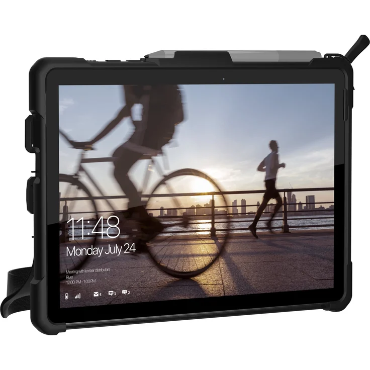 Urban Armor Gear Plasma Schutzhülle nach US-Militärstandard für Microsoft Surface Go- transparent [Handschlaufe I Type Cover kompatibel I Standfunktion I Verstärkte Ecken I Sturzfest] - 321073114343 – Bild 5