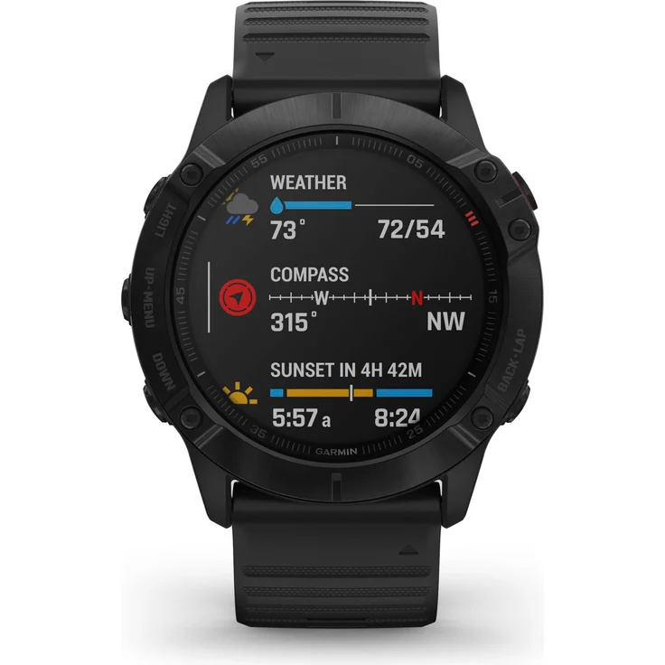 Garmin fēnix 6X Pro Smartwatch GPS, Unisex, 51mm, Kunststoffgehäuse, Schwarz – Bild 9