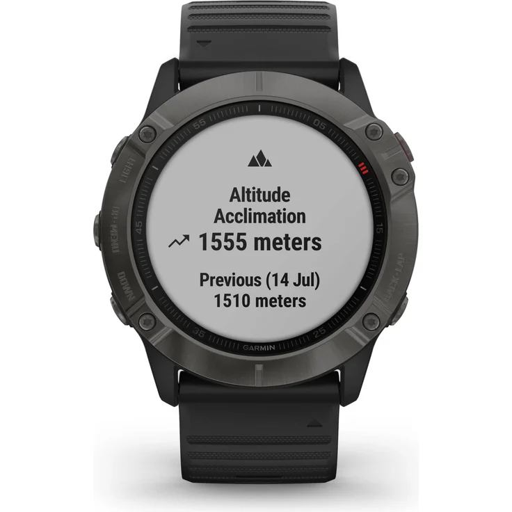 Garmin fēnix 6X Sapphire Smartwatch GPS, Unisex, 51mm, Kunststoffgehäuse, Silikonarmband, Carbon Grey – Bild 8