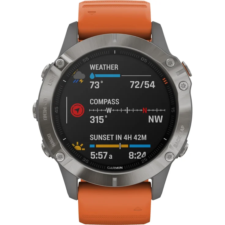 Garmin fēnix 6 Pro Sapphire Smartwatch GPS 47mm Orange – Bild 8