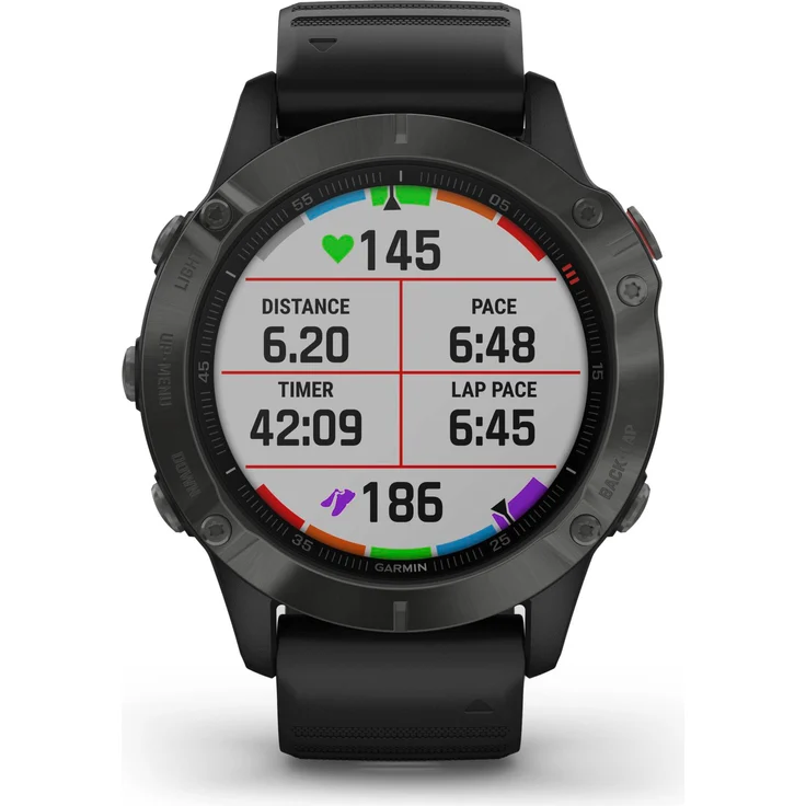 Garmin fēnix 6 Sapphire Smartwatch GPS, Unisex, 47mm, Kunststoffgehäuse, Silikonarmband, Schiefergrau – Bild 9