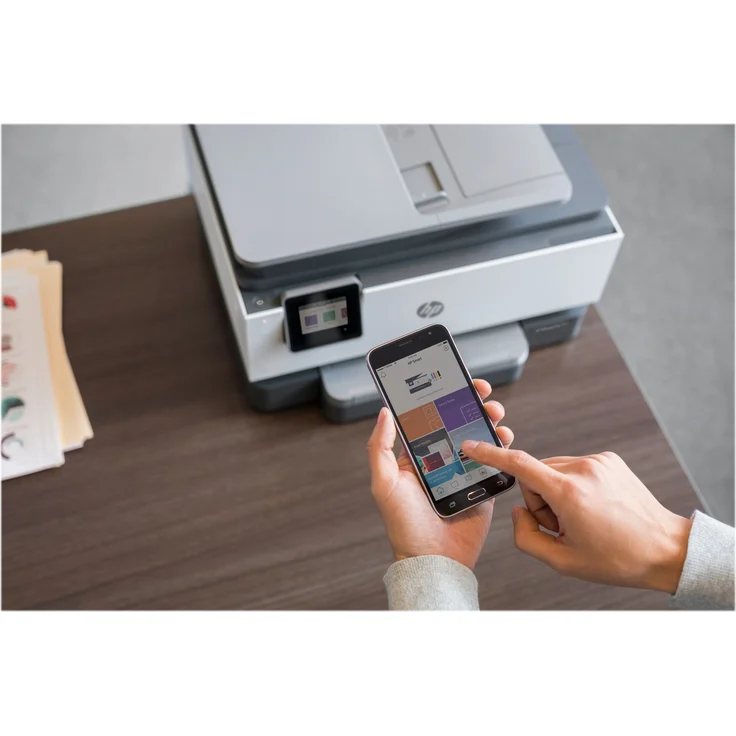 HP OfficeJet Pro 9019 (4-in-1) Multifunktionsdrucker - (Thermal Inkjet) Farbe, Druckgeschwindigkeit: 22 s/w, 18 Farbe, Auflösung: 1200 x 1200, USB, LAN, RJ-11, WLAN, AirPrint, NFC, WiFi-Direct, Instant Ink (1KR55B) – Bild 7