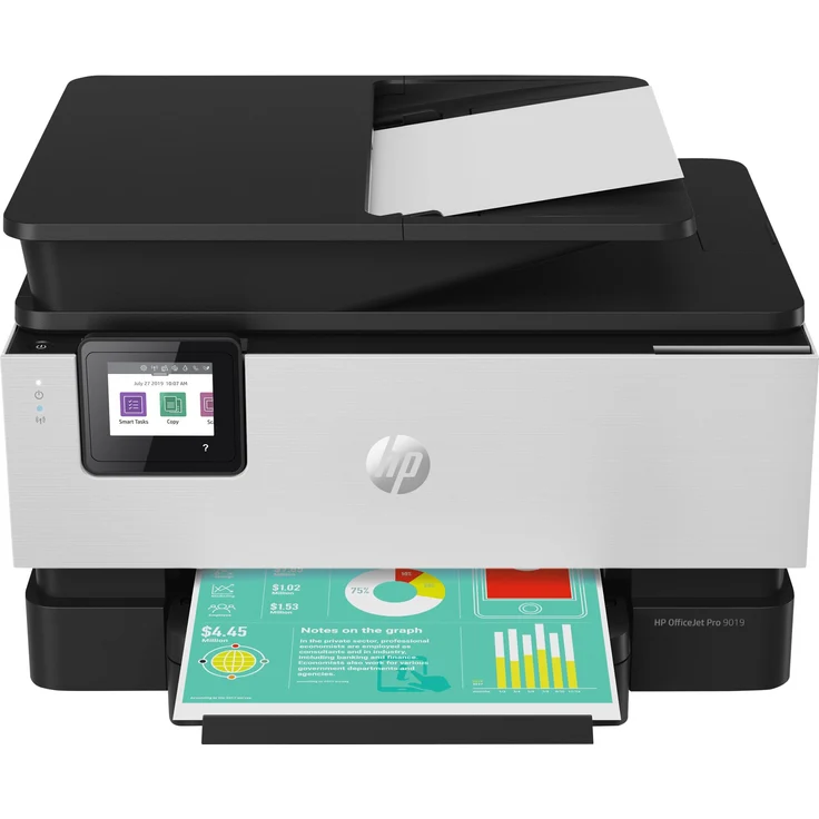 HP OfficeJet Pro 9019 (4-in-1) Multifunktionsdrucker - (Thermal Inkjet) Farbe, Druckgeschwindigkeit: 22 s/w, 18 Farbe, Auflösung: 1200 x 1200, USB, LAN, RJ-11, WLAN, AirPrint, NFC, WiFi-Direct, Instant Ink (1KR55B) – Bild 8