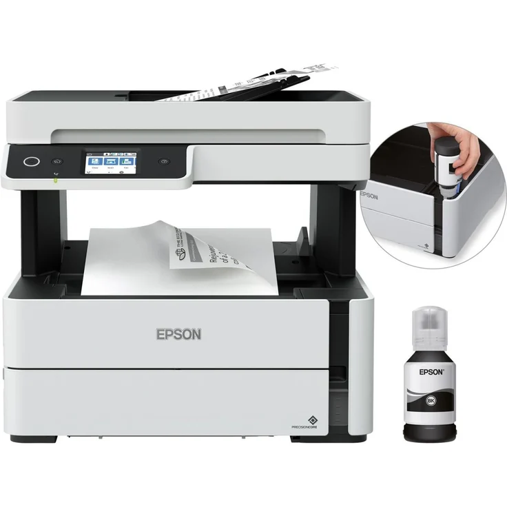 Epson EcoTank ET-M3170 4-in-1 Tintenstrahl-Multifunktionsgerät (Drucker, Scanner, Kopierer, Fax) Auflösung: 2400 x 1200, USB, Gb LAN, WLAN, AirPrint, Mobile Print, Wi-Fi Direct (C11CG92403) – Bild 3