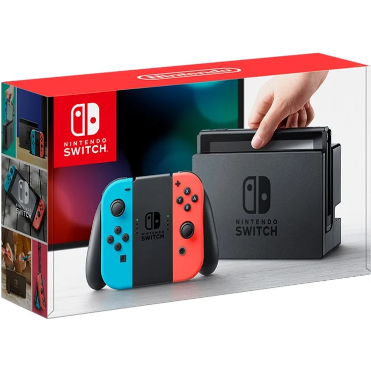 Nintendo Switch (2019) V2 Schwarz/Blau/Rot 32GB – Bild 14