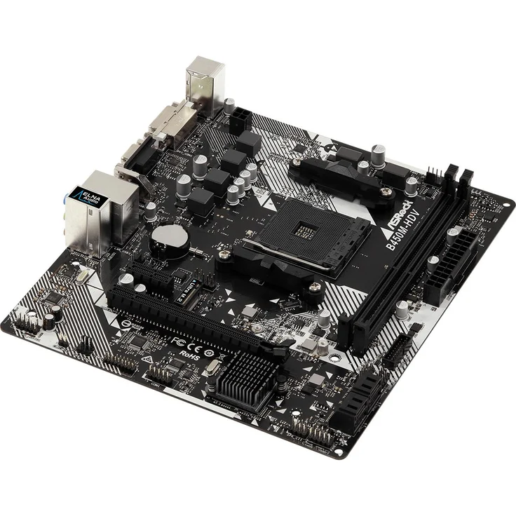 Asrock B450M-HDV R4.0 - micro ATX, AMD B450, Sockel AM4, Dual-channel DDR4 (90-MXB9N0-A0UAYZ) – Bild 4