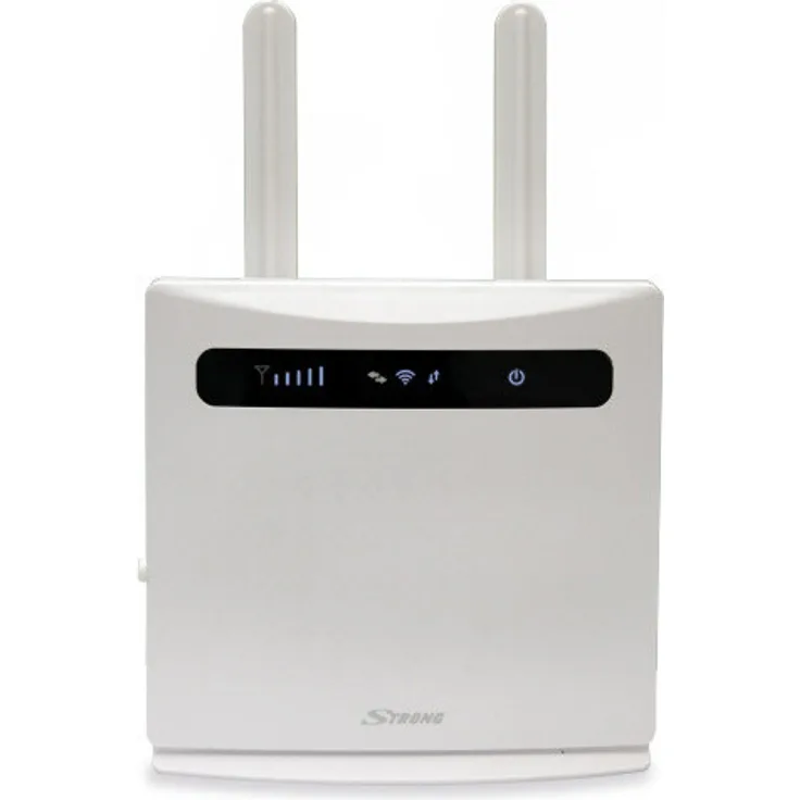 STRONG 4G LTE WLAN Router 300LTE bis 150 Mbit-S, 2.4 GHz WiFi 300 Mbit-S, 802.11b-g-N, 4X LAN Ports, 2X SIM Adapter Weiß