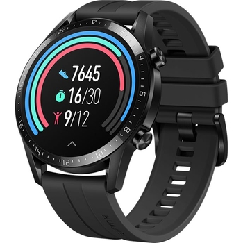 Huawei Watch GT2 Smartwatch GPS, Unisex, 46mm, Schwarz/Matte Black