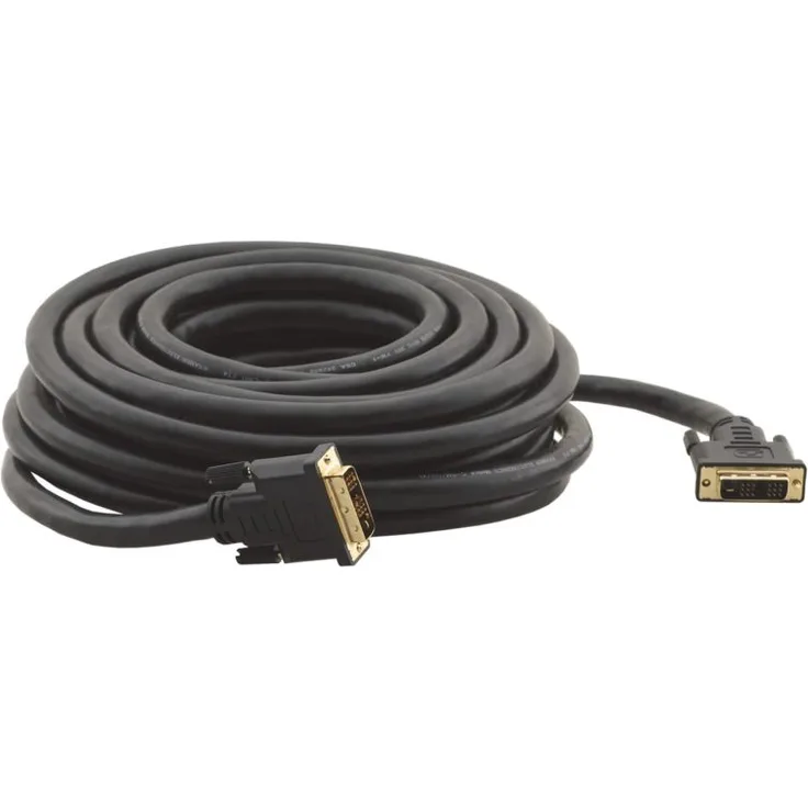 Kramer C-DM/DM/XL Series - DVI-Kabel - Single Link - DVI-D (M) bis DVI-D (M) - 4.6 m - Daumenschrauben - Schwarz