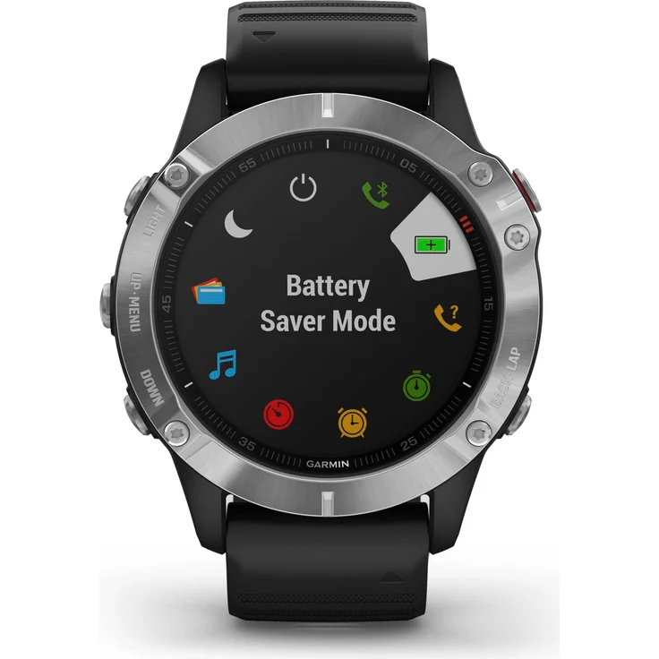 Garmin fēnix 6 Smartwatch GPS, Unisex, 47mm, Kunststoffgehäuse, Silber/Schwarz – Bild 9