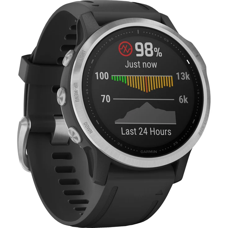 Garmin fenix 6S Smartwatch GPS, Unisex, 42mm, Kunststoffgehäuse, Silber/Schwarz – Bild 7