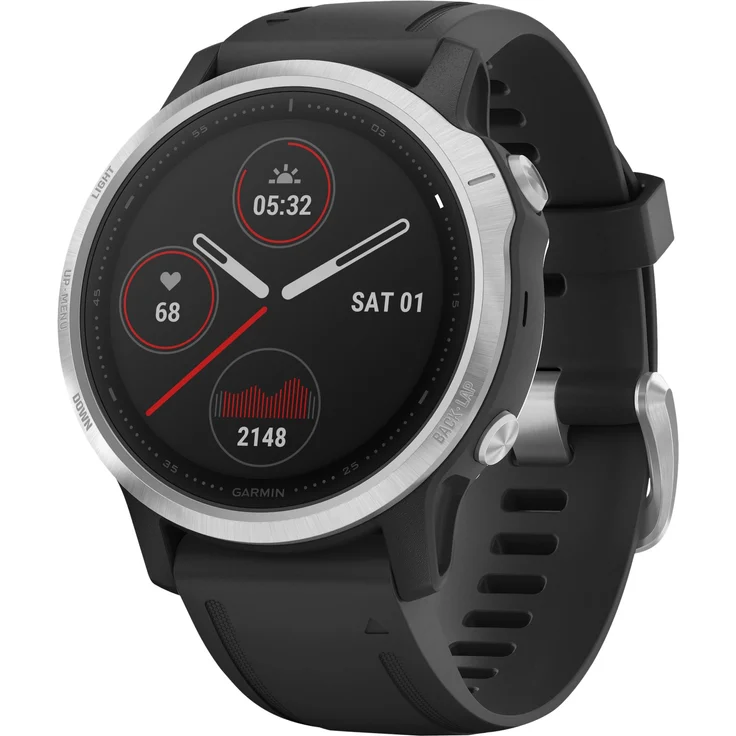 Garmin fenix 6S Smartwatch GPS, Unisex, 42mm, Kunststoffgehäuse, Silber/Schwarz – Bild 10