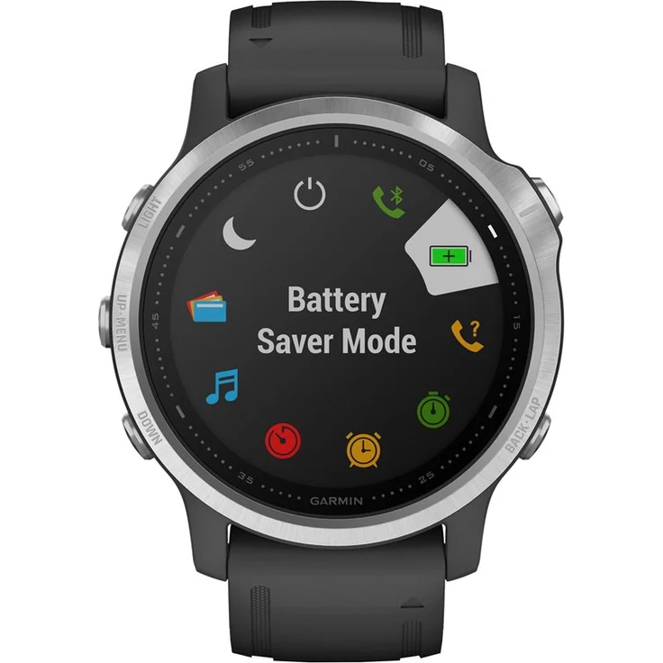 Garmin fenix 6S Smartwatch GPS, Unisex, 42mm, Kunststoffgehäuse, Silber/Schwarz – Bild 9