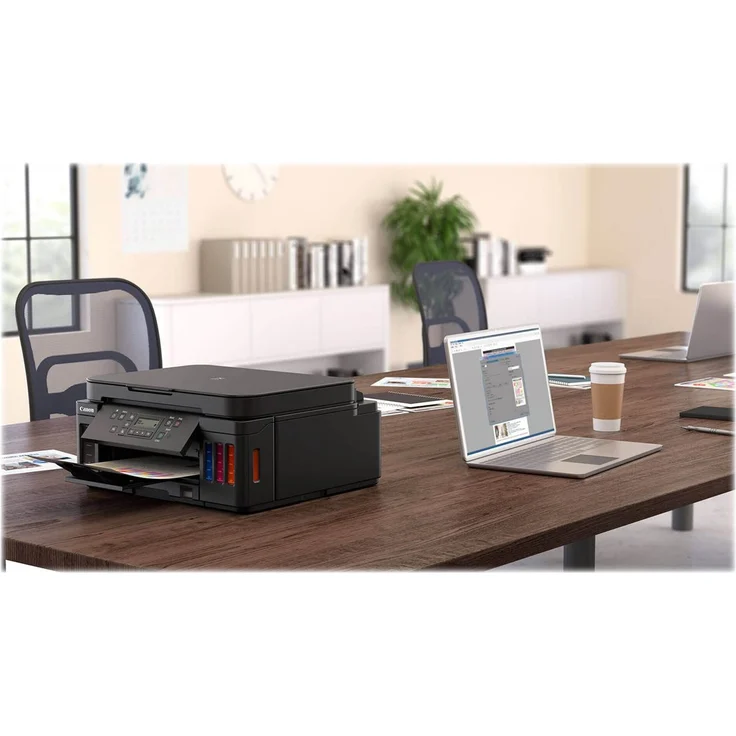Canon PIXMA G6050 (3-in-1) Multifunktionsdrucker - (Tintenstrahl) Farbe, Druckgeschwindigkeit: 13 s/w, 6,8 Farbe, Auflösung: 4800 x 1200, USB, LAN, WLAN, AirPrint, Cloud Print (3113C006) – Bild 5