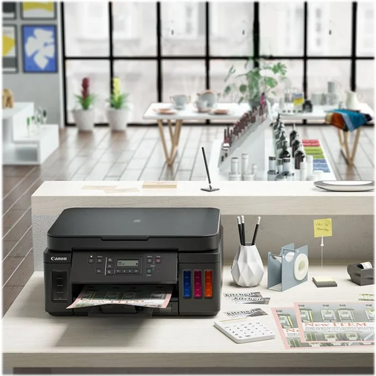 Canon PIXMA G6050 (3-in-1) Multifunktionsdrucker - (Tintenstrahl) Farbe, Druckgeschwindigkeit: 13 s/w, 6,8 Farbe, Auflösung: 4800 x 1200, USB, LAN, WLAN, AirPrint, Cloud Print (3113C006) – Bild 7
