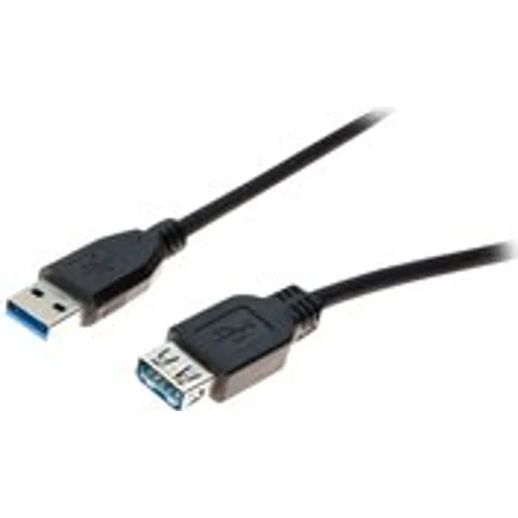 USB 3.0 Verlängerungskabel, USB 3.0 St. A / USB 3.0 Bu. A, schwarz, 5,0 m (532472)