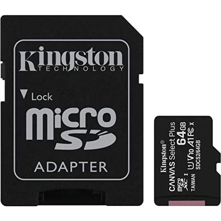 Kingston Canvas Select Plus microSD Speicherkarte, SDCS2-64GB Class 10 (inkl. SD Adapter) – Bild 2